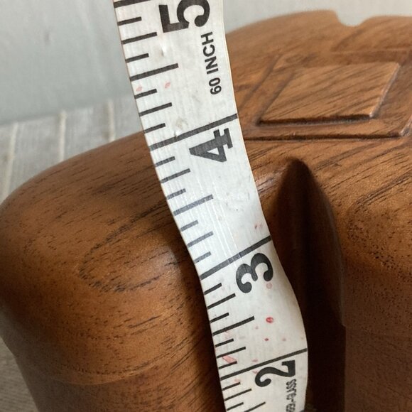 Vintage Wooden Cross shaped Puzzle Trinket Box Lidded Handmade Carved Wood - Picture 5 of 11